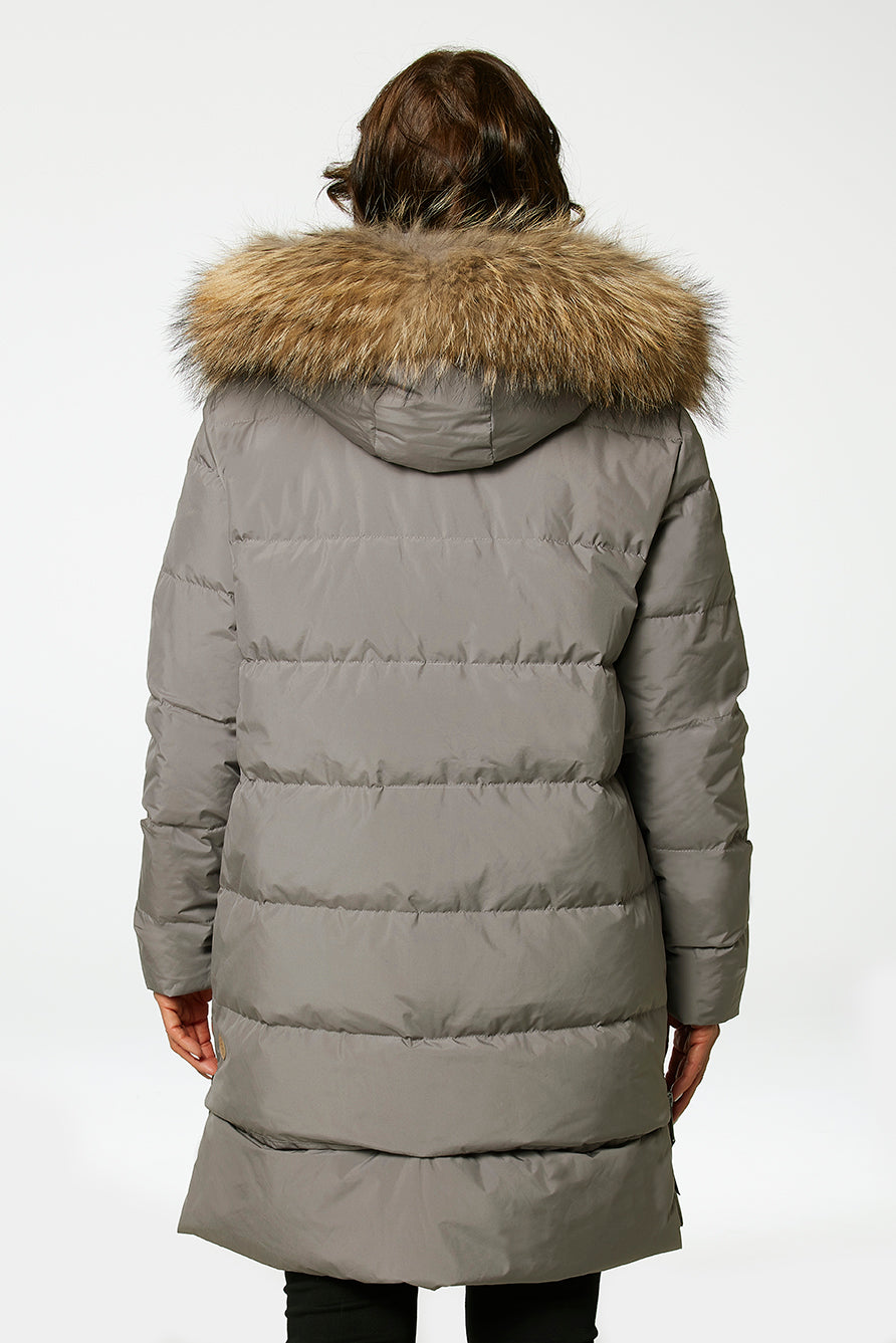Windfield / Danwear Claudia With Real Fur Black Label Down 02 Sand.